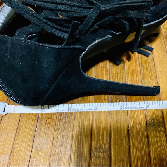 Wild Diva Fringe Heels - Black - Picture 7 of 7